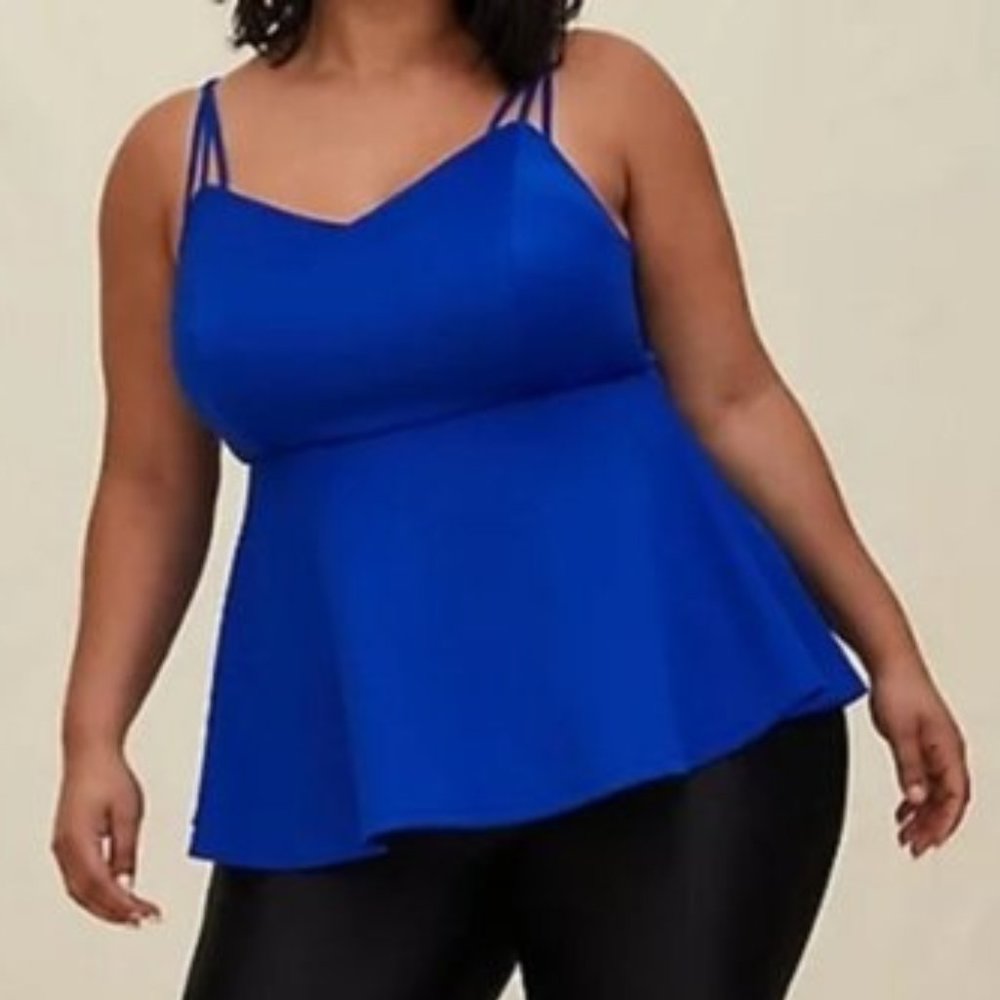 NWT Torrid scuba knit peplum